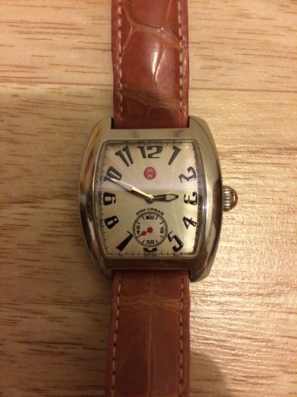 Gently used Michele watch with alligator band
