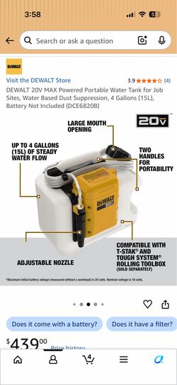 Dewalt water pump i paid 500 now selling 100
