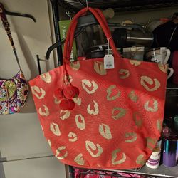 Mudd Pie Red Large Tote
