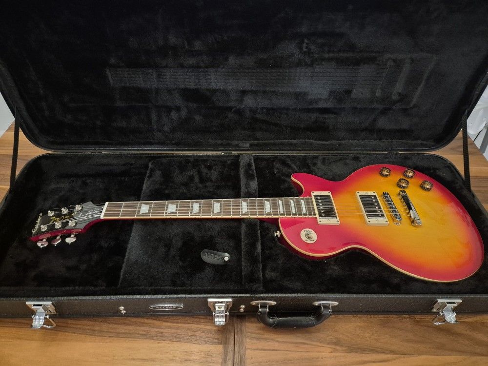 Epiphone Les Paul Guitar With Case And Accessories