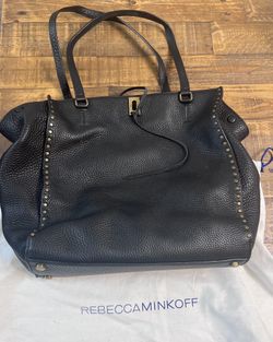 Rebecca Minkoff Darren Studded Leather Tote – Black – Excellent Condition