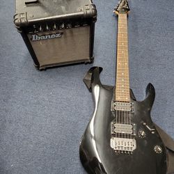 IBANEZ RG120 GUITAR  and amp
