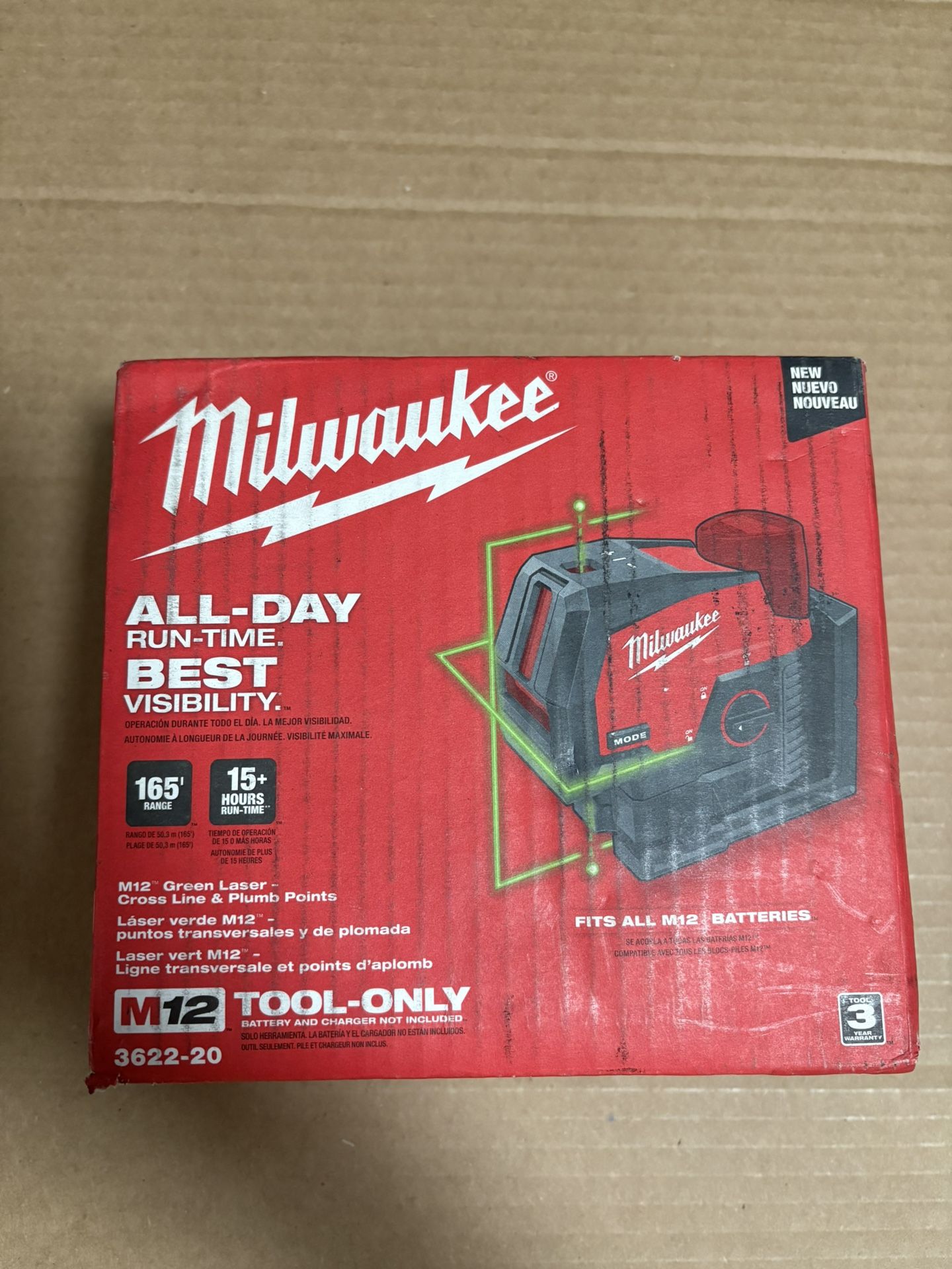 Milwaukee M12 Green Laser Cross Line