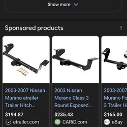 2003-2007 Nissan Murano Trailer Hitch Receiver - Custom Fit -  Black Finish - Class III - 2"