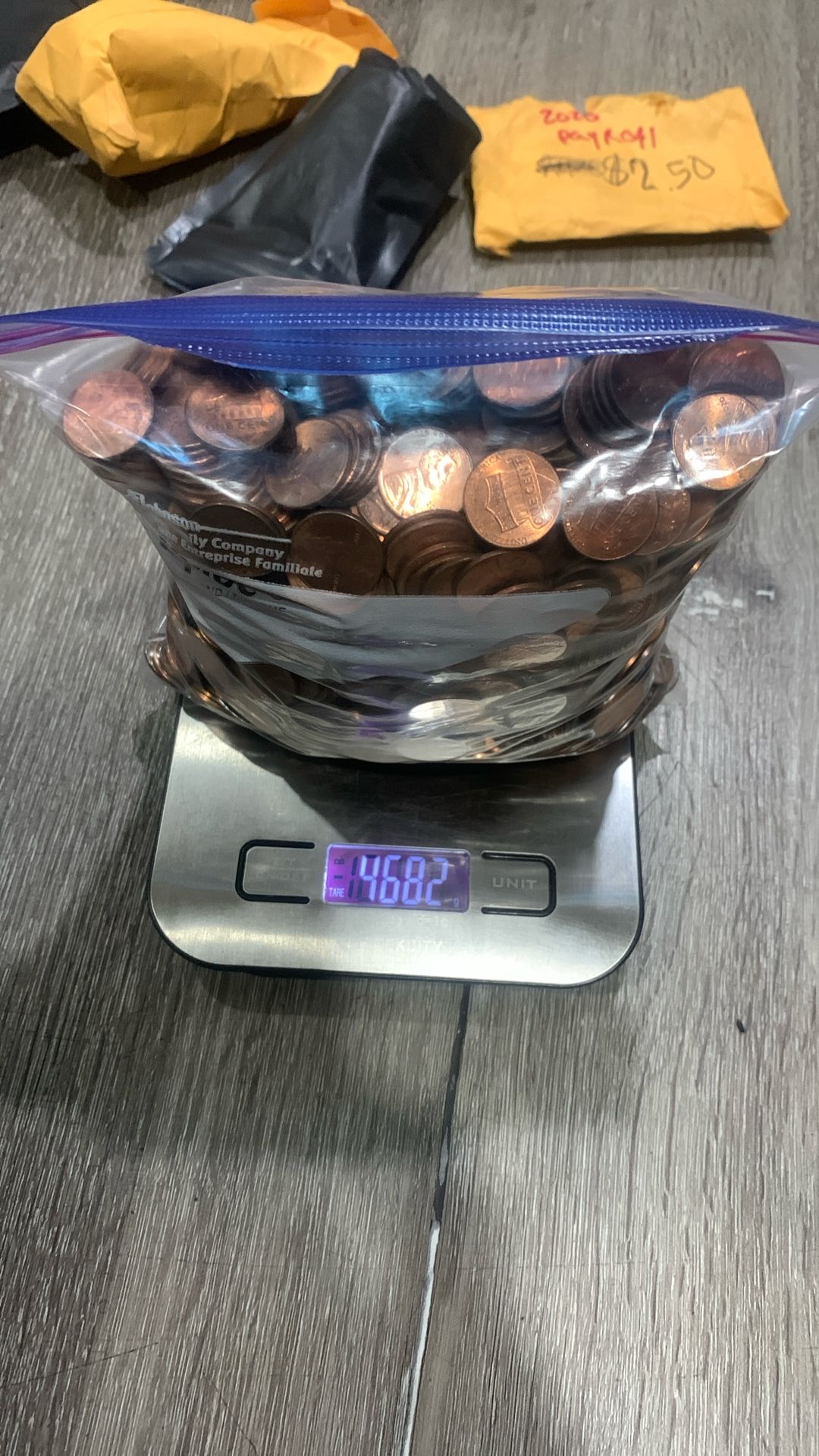 Filled Ziploc Bag With Us One Cent UnSearch