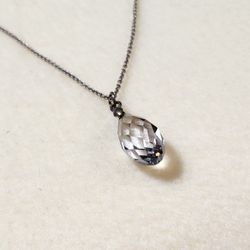 Blue Crystal Pendent Necklace 