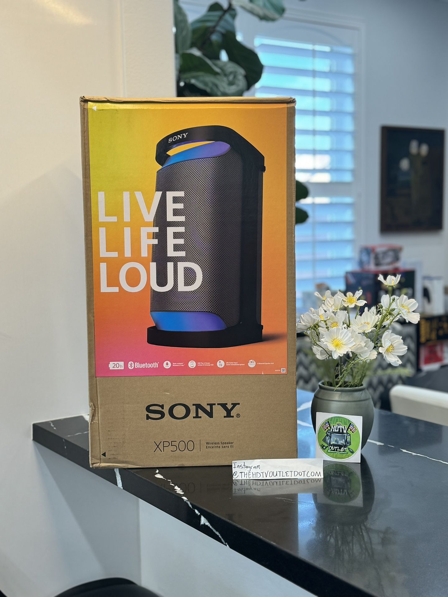 Sony Xp500 Portable BT Party Speaker Via Ayer Resistance 