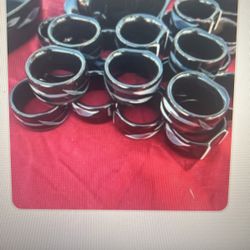 20 Opus Black Napkin Rings