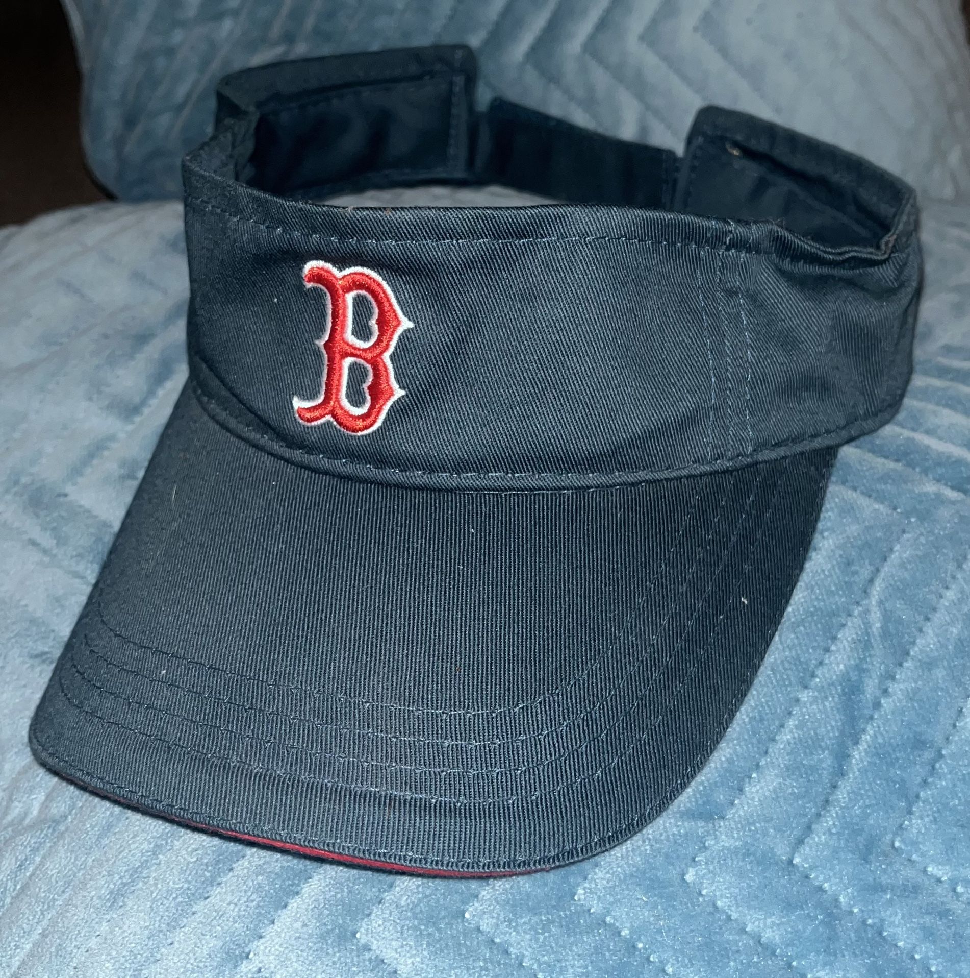 Boston Red Sox Visor Blue/Red Verizon Logo Promo Hat NEW MLB Adjustable SGA