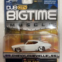 New 1969 Chevelle SS White Jada Toys 1:64 Scale Collectible Die Cast Car