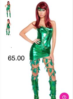 Poison Ivy costume 3 pcs