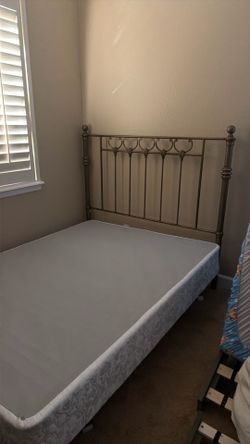 Free Queen bed, frame boxspring and mattress