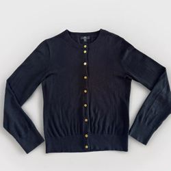 J Crew Sweater Women’s Medium Black Cardigan Casual