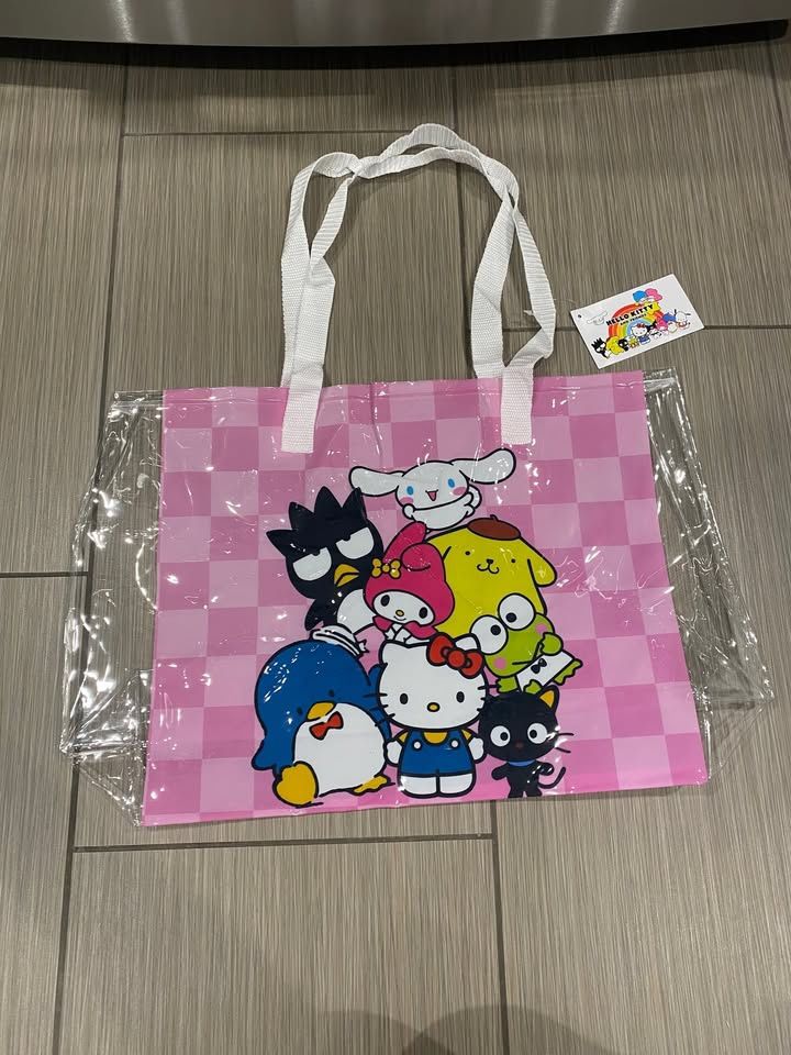 Hello Kitty and Sanrio Friends clear transparent tote bag