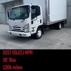 2017 ISUZU NPR BOX TRUCK GAS - LOW MILES 