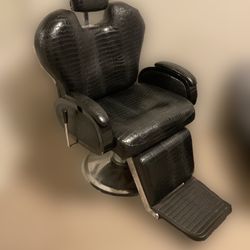 Black Leather Barber Chair