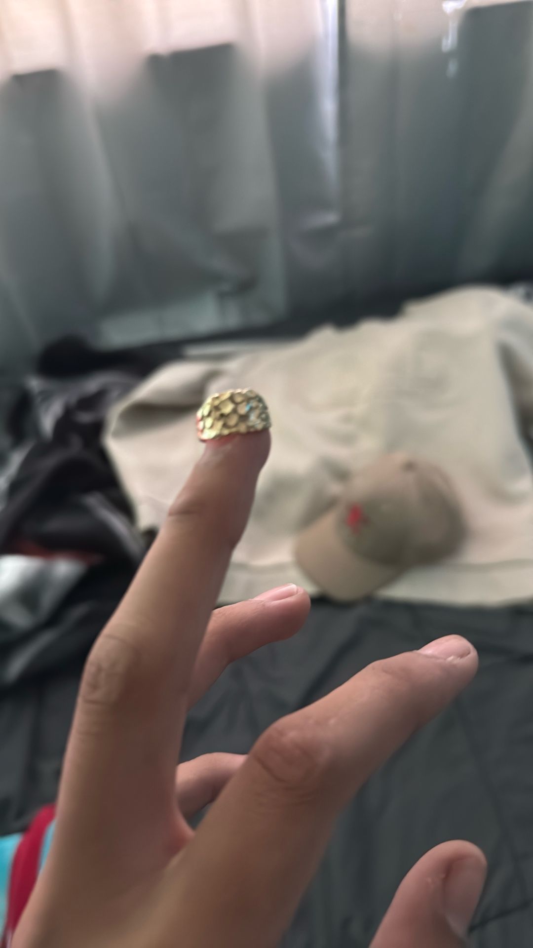 Gold Nugget Pinky Ring