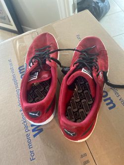 Puma men’s red burgundy suede sneakers size 12