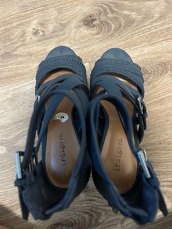 "Kash" Faux Leather Slingback Wedge Sandals