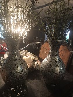 Silver vases