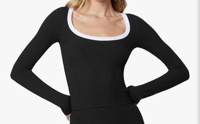 florence by mills Women's Sunburst Rib Long Sleeve Tee Shirt