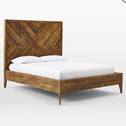 Alexa Wood Bed Frame West Elm Queen size 