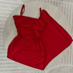Red maxi dress