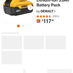 DeWalt 20 Volt Battery 