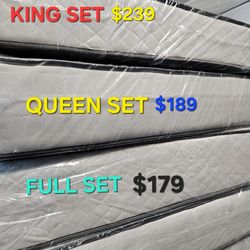New  !! QUEEN SET $189 !! ** MATTRESS AND BOX SPRING