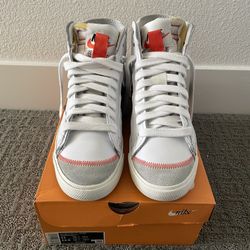 Nike Blazer Mid ’77 Jumbo Swoosh Check White Black Men’s 11 Pre-Owned  