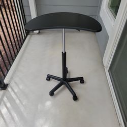 Adjustable Height Laptop Table With Wheels and Swivel Top