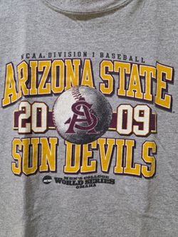 LG - 2009 ASU Sun Devils NCAA Div 1 Baseball World Series Short Sleeve T Shirt SZ LG