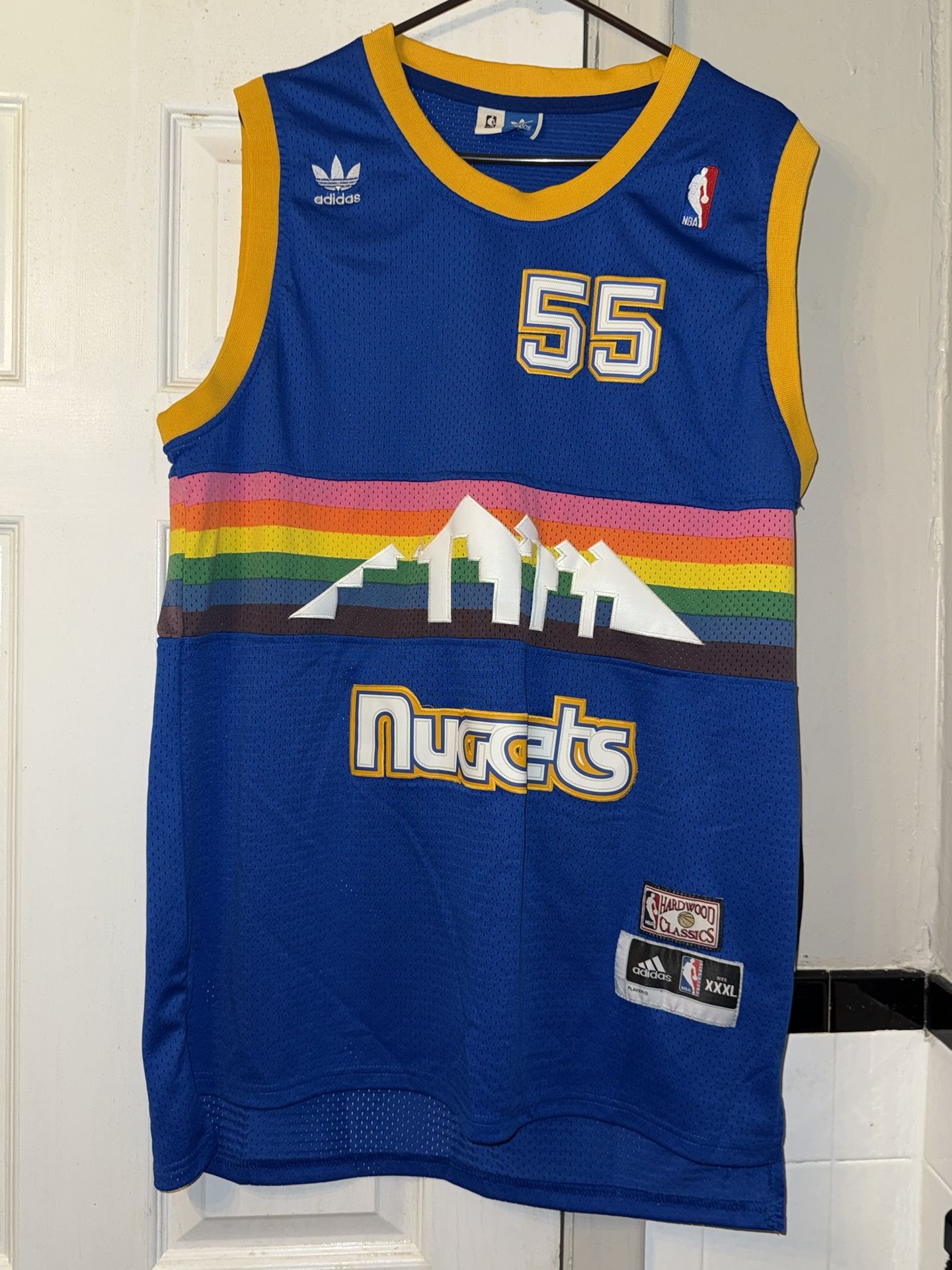 Adidas NBA Hardwood Classics Denver Nuggets Dikembe Mutombo Basketball Jersey 3XL