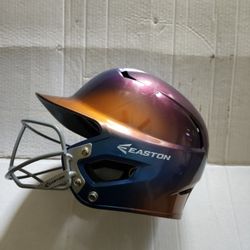 Easton Z5 junior jr 3 Tone Blue/purple,orange Batting Helmet Baseball Softball 