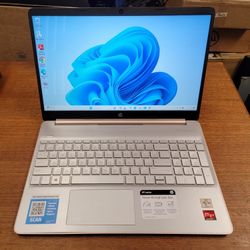 Fixed Price: HP Rose Gold Notebook 15.6" Laptop AMD Radeon/ 8GB/ 256 SSD Win 11 #4873