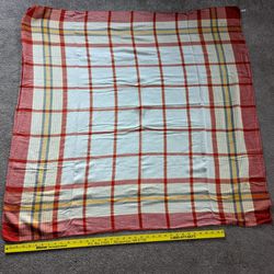 Vintage 44" Square Table Cloth 
