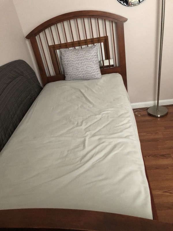 Twin bed and mattress