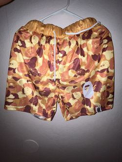 Bape Orange Shorts 🩳  🔥