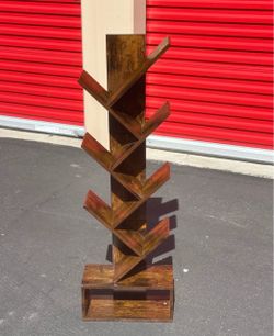 Wood Tree Bookshelf Floor Standing