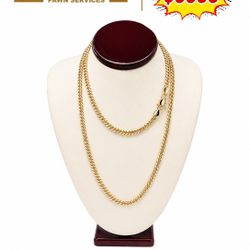 YELLOW GOLD 14KT CUBAN LINK STYLE CHAIN 24”