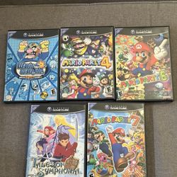 Gamecube Game Lot.  Mario Party 4,6 And 7, Wario Ware And Other