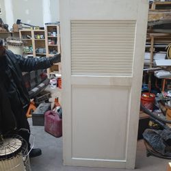 One 36"X 80" 2 Panel 1/2 Luuve Solid Core Wood Entry Door