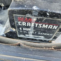 CRAFTSMAN BELT SANDER  #(contact info removed)31 7.5A  3"X 21" 1 HP Works great, MADE IN USA