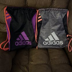 2 BRAND New Adidas Drawstring Bags