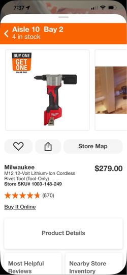 Milwaukee m12 rivet tool only new new