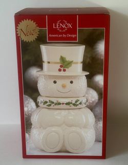 Lenox SNOWMAN STACKABLE BOWLS. SET OF 3