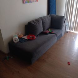 2 Piece Sectional (Gray) Couches/Sofa 