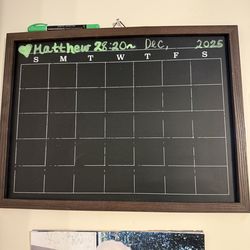 Chalk Board Wall Calendar