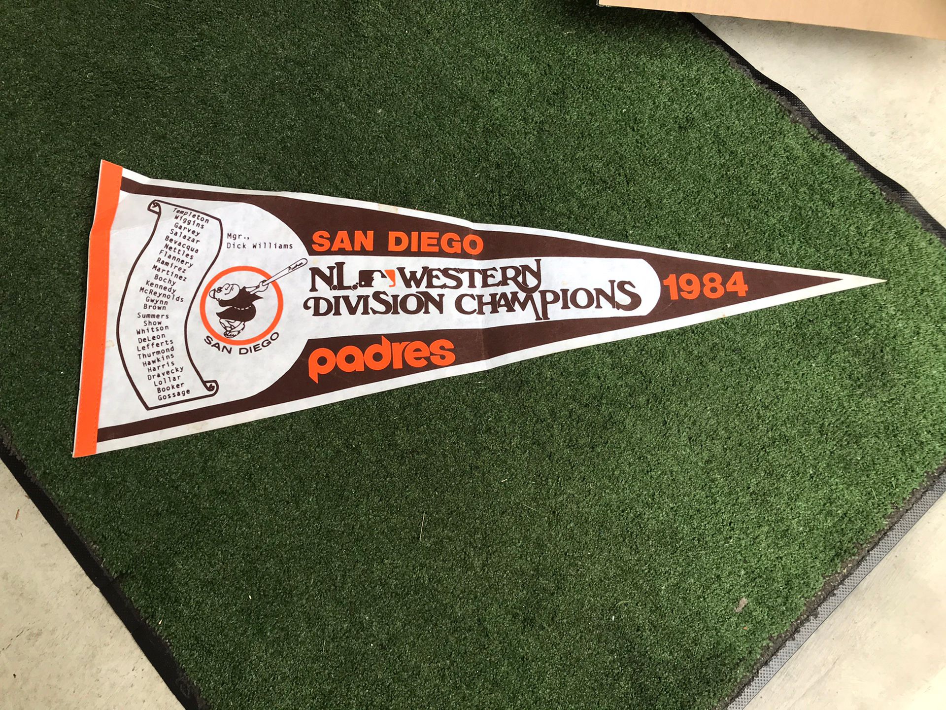 Vintage 1984 Original San Diego Padres National League Champions Pennant