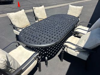 Patio table set iron heavy